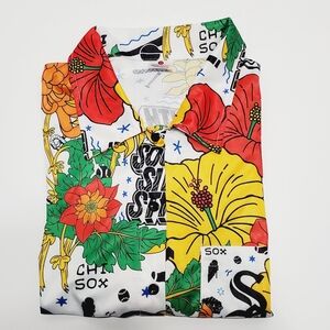 Destroyer Rocks Women's Multicolor Hawaiian White Sox Shirt Size XL